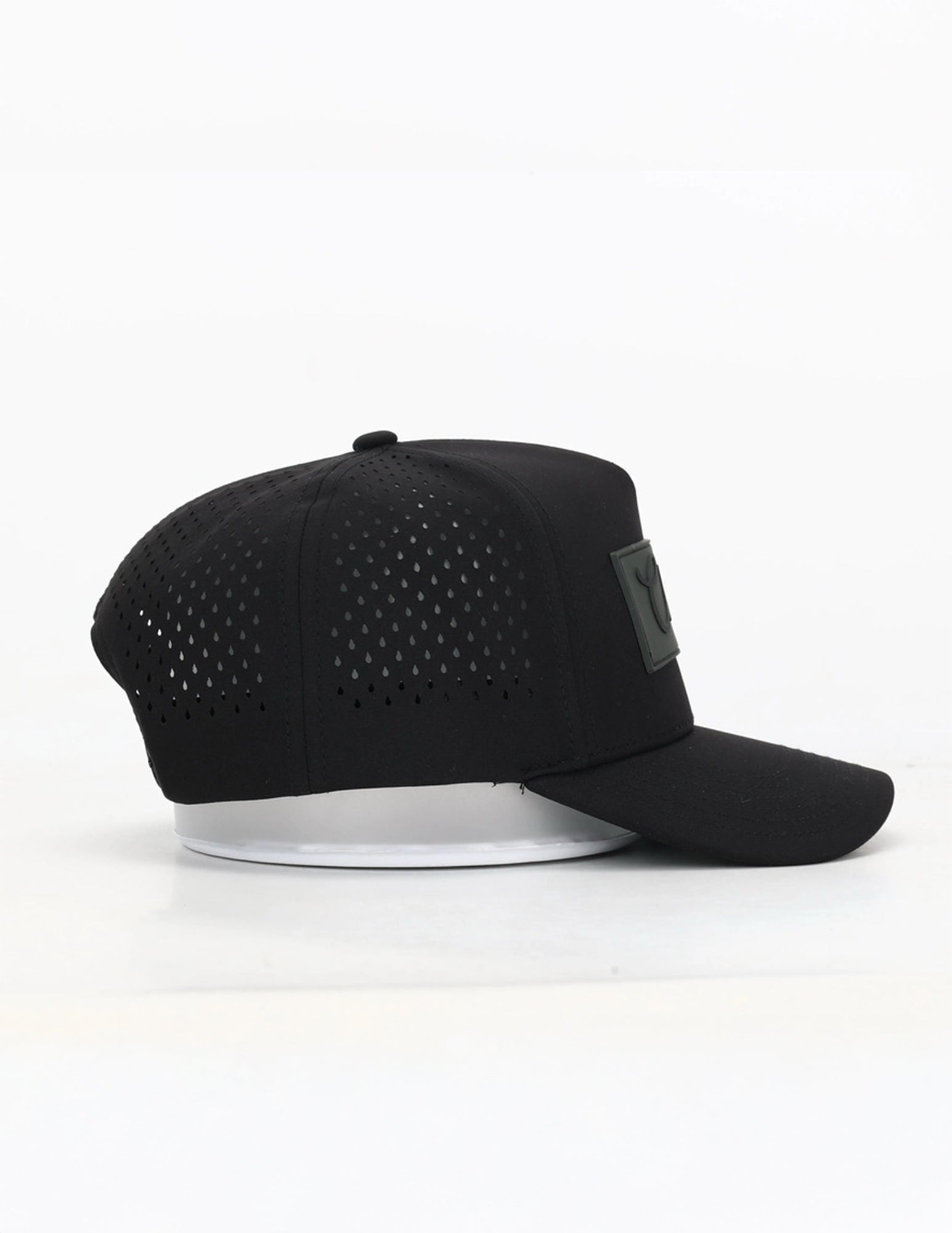 Kids Black Patch Logo Hat