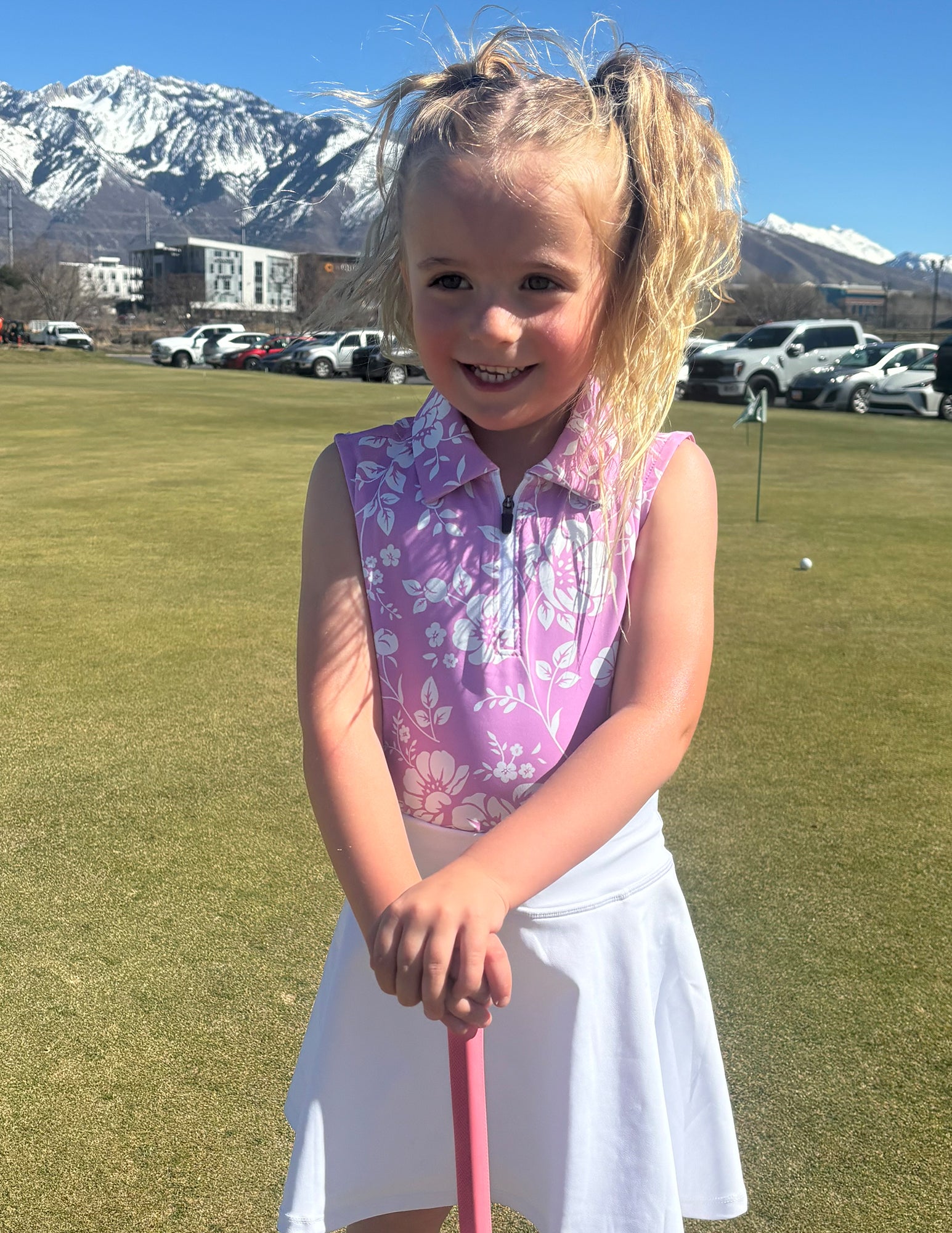 Youth Friday Flowers Pink Sleeveless