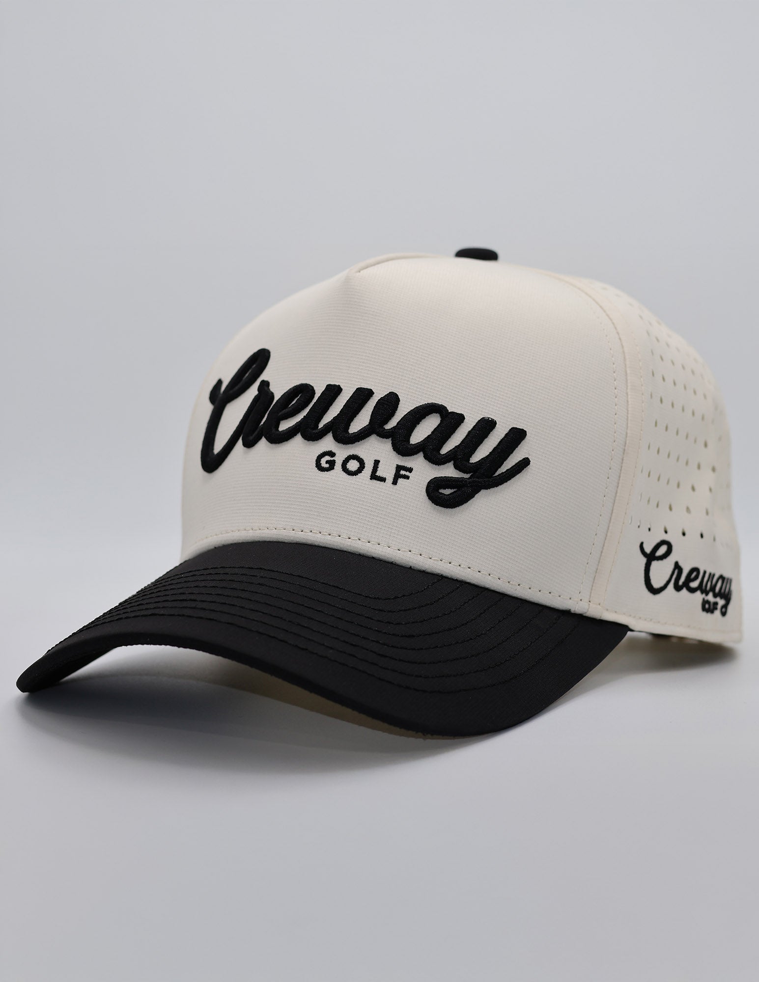 Black and Tan Script Hat