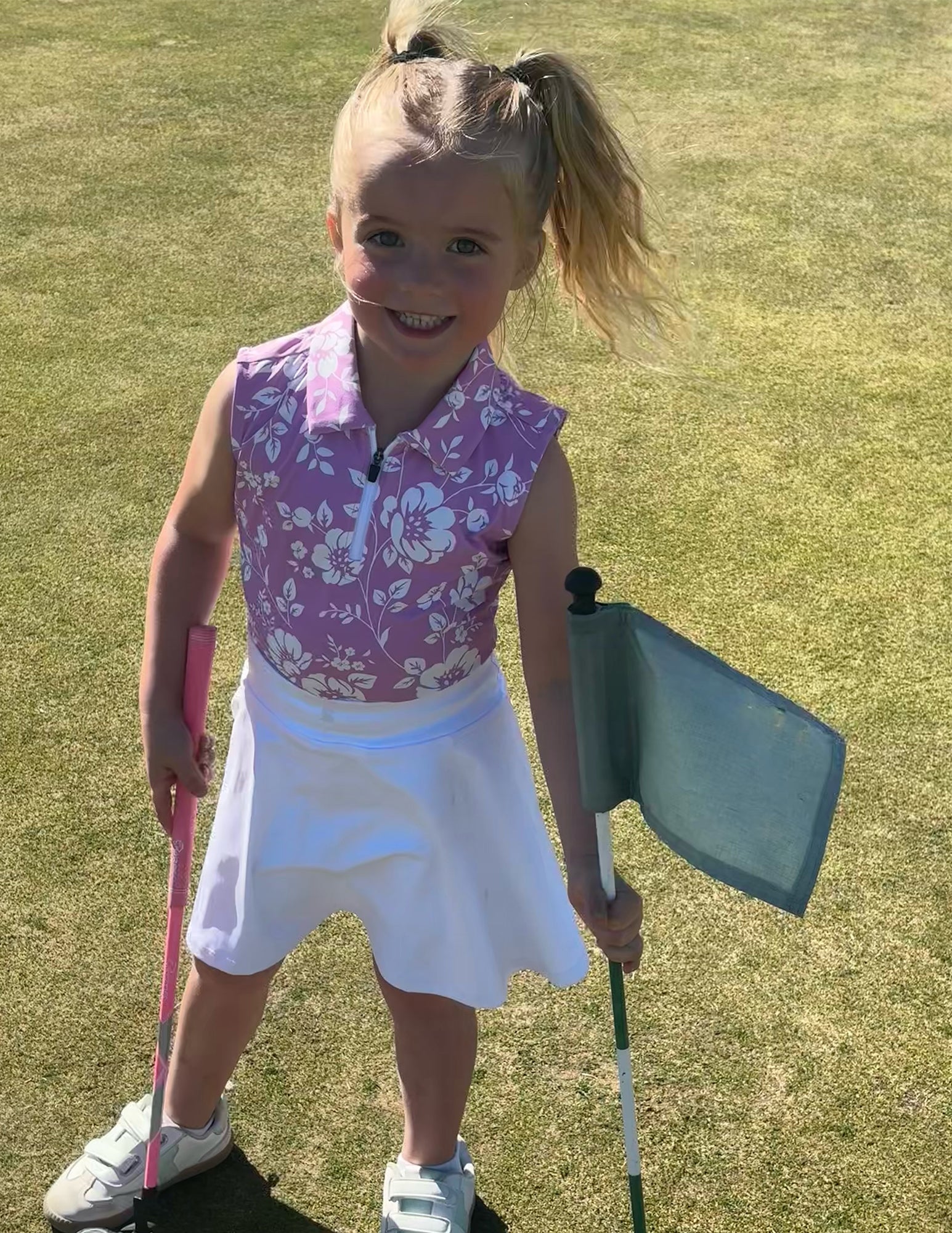 Youth Friday Flowers Pink Sleeveless