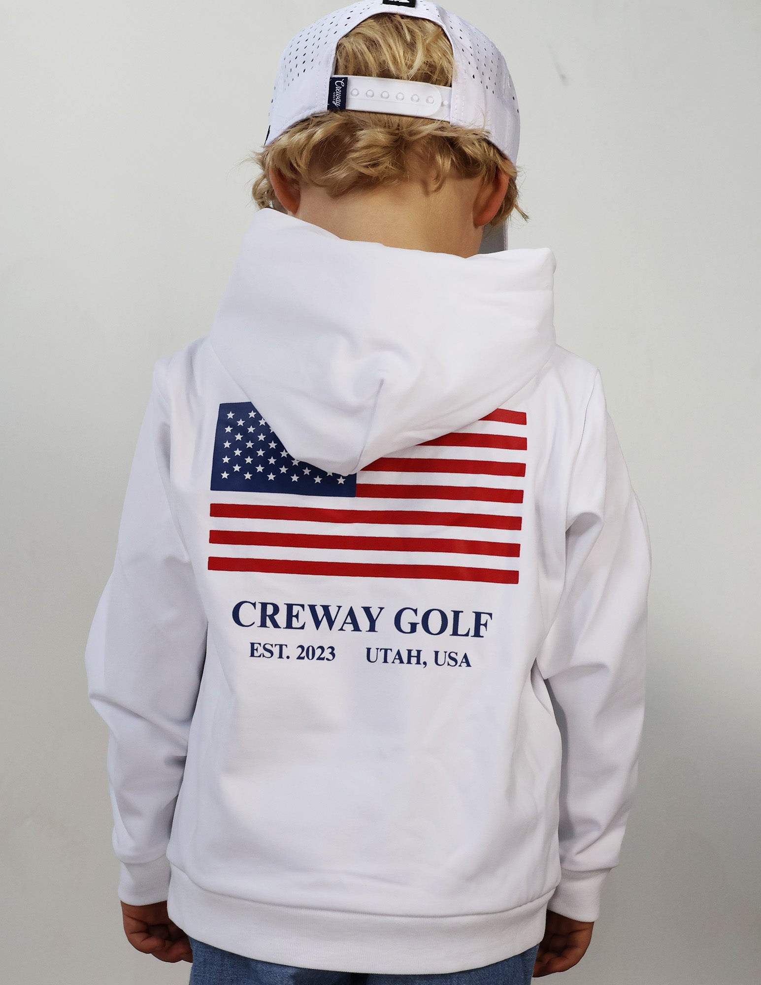 Kids White Flag Hoodie
