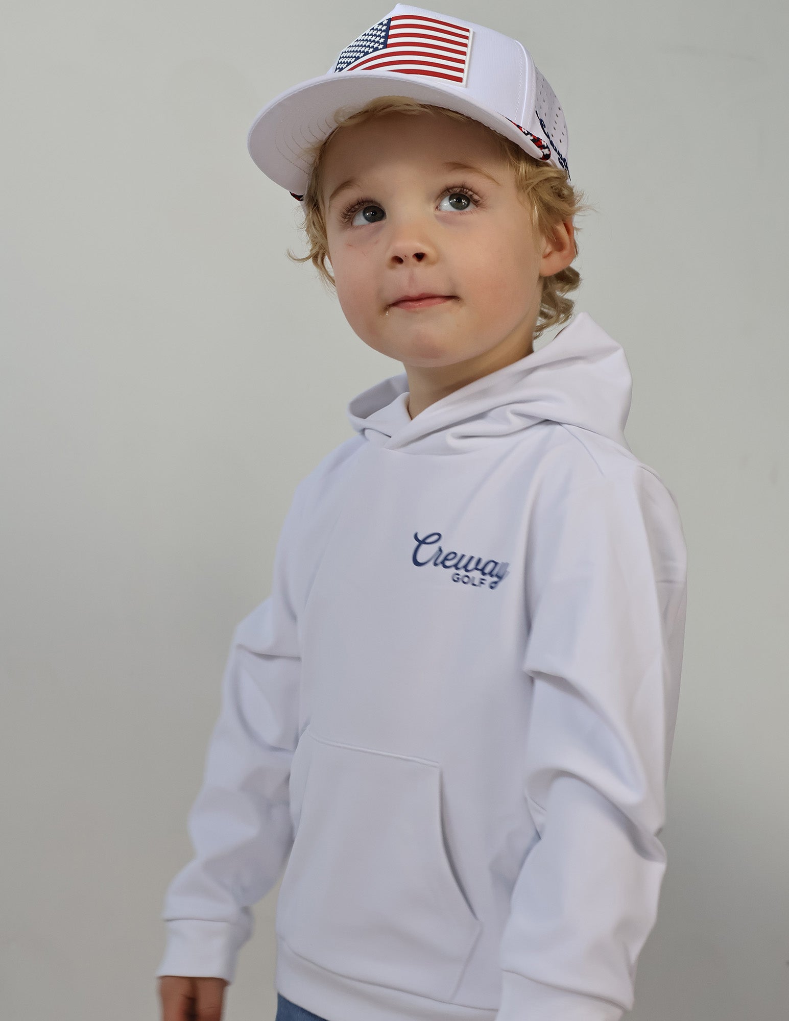 Kids White Flag Hoodie