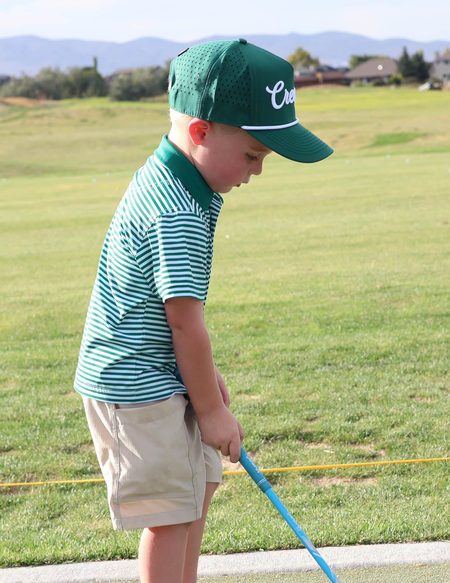 Kids Green Script Hat