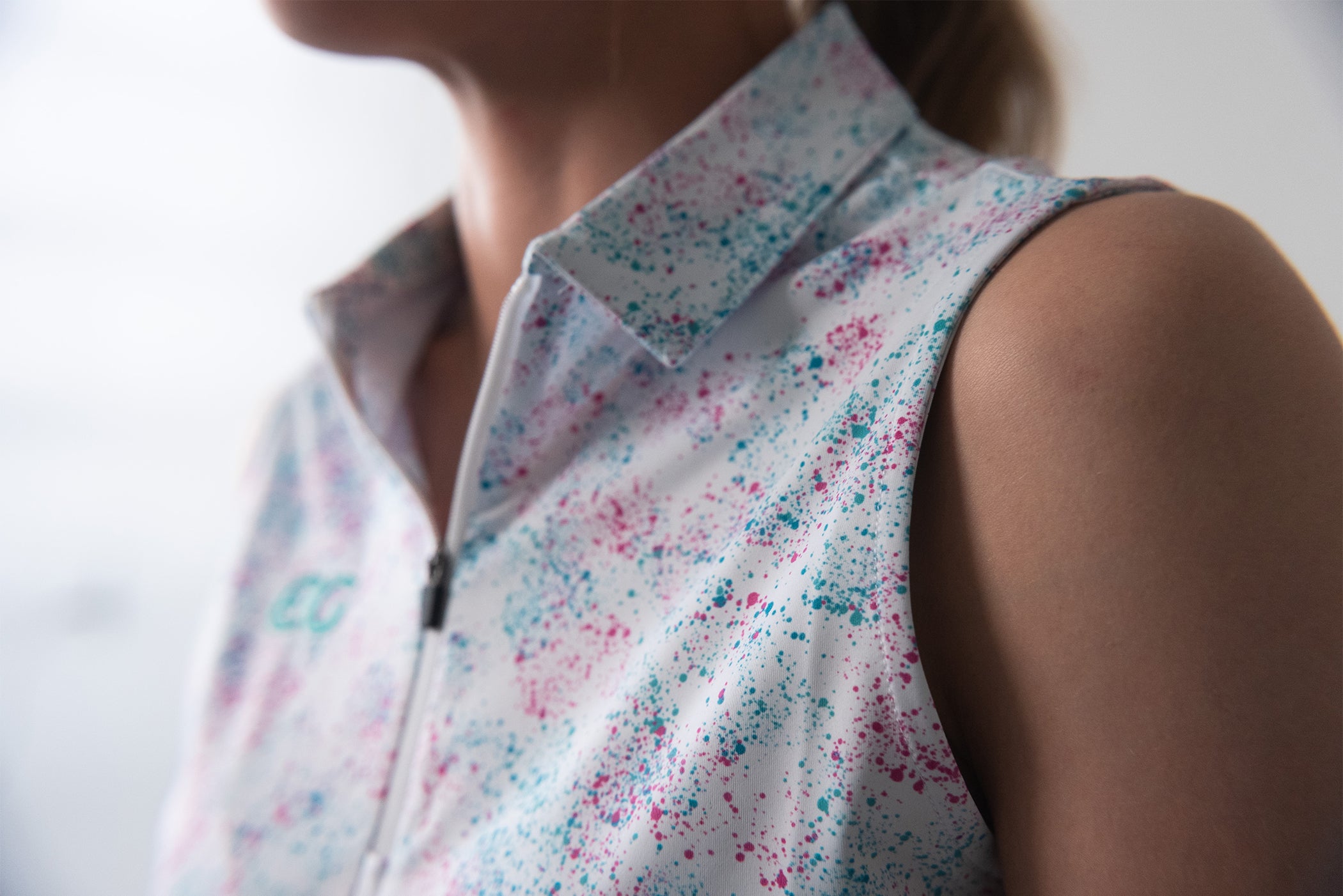 Pink and Blue Splatter Sleeveless